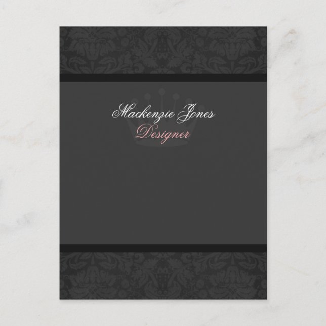 Mackenzie #2-kort för svart Chic Vykort (Framsida)
