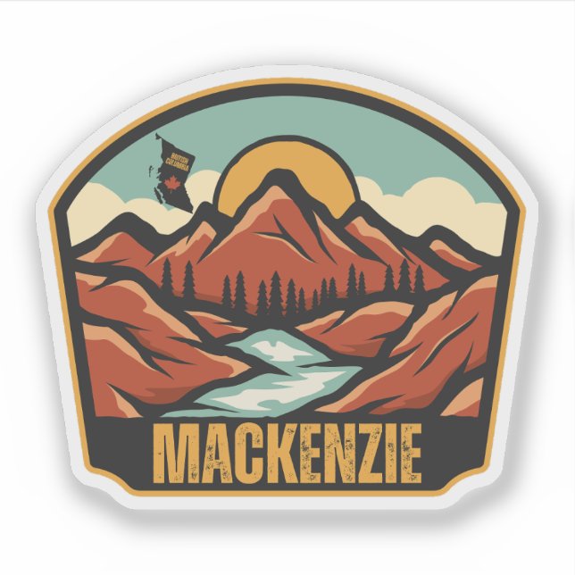 Mackenzie, British Columbia Klistermärken (Framsida)