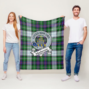 MacKenzie Dress Modern Klan Badge Tartan Play Fleecefilt