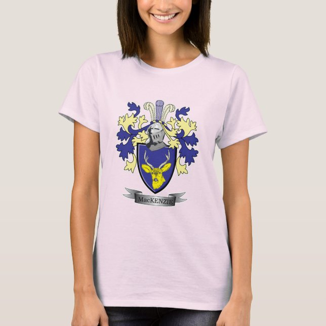 MacKenzie Family Crest Jackar av Arm Tee Shirt (Framsida)