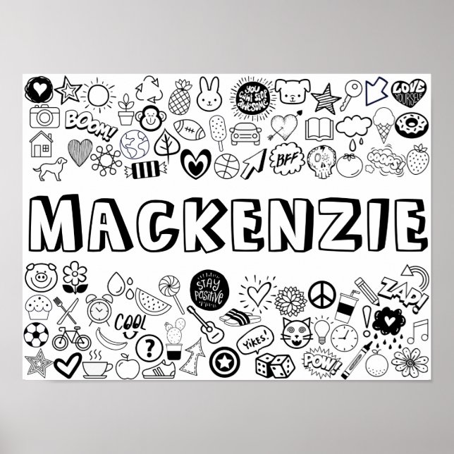 'MACKENZIE' Färg-it-Yourself disline Design Poster (Framsidan)