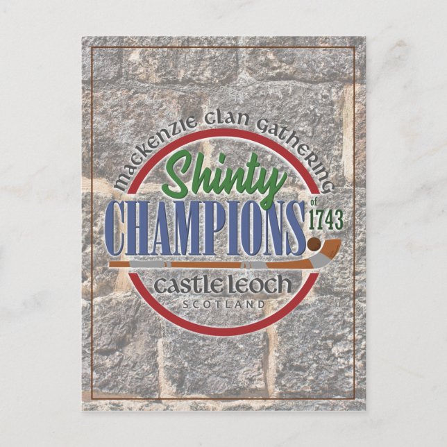MacKenzie Gathering Shinty Outlandish Postcard Vykort (Framsida)