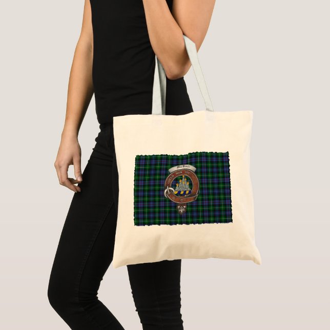 MacKenzie Klan Badge Tartan Tote Tygkasse (Framsida (produkt))