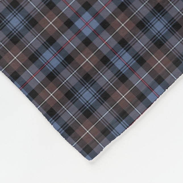 Mackenzie Klan Brown och Blue Reproduction Tartan Fleecefilt (Hörn)