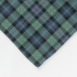 Mackenzie Klan Ljust grönt och Blue Ancient Tartan Fleecefilt