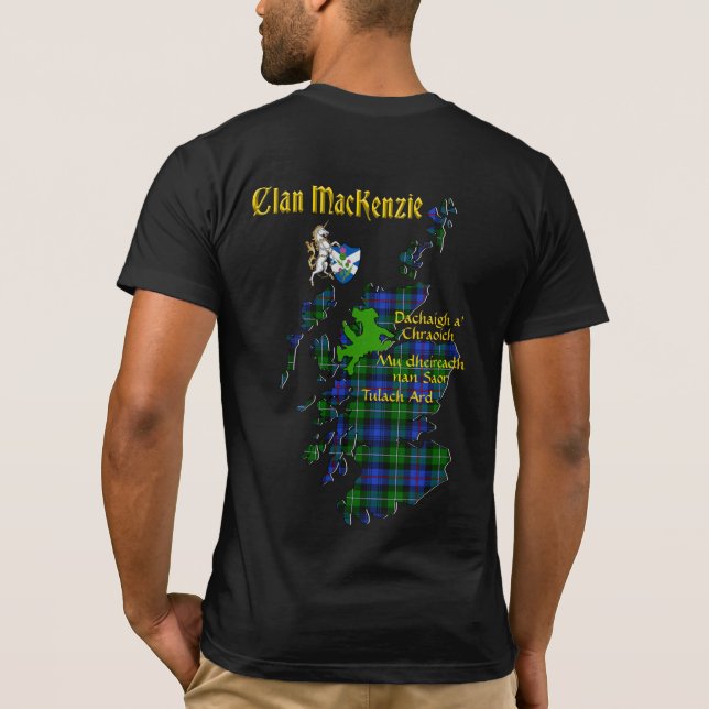 MacKenzie Klan & Tartan Karta2 T-Shirt (Baksida)