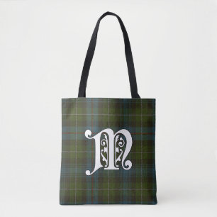 MacKenzie Klan Tartan Monogram Tygkasse