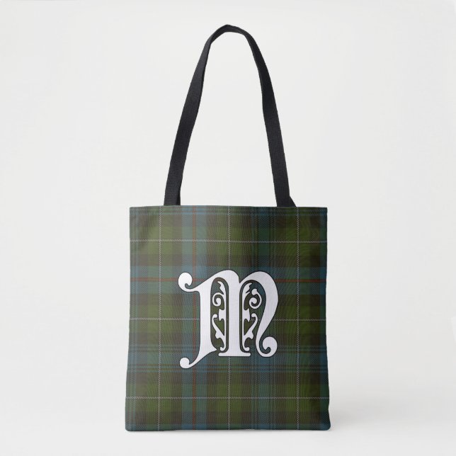 MacKenzie Klan Tartan Monogram Tygkasse (Framsida)