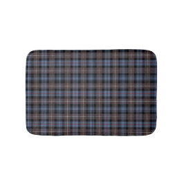 Mackenzie Klan Weasted Blue och Brown Tartan Badrumsmatta