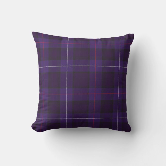 mackenzie lila tartan julskotsk skotsk kudde (Framsida)