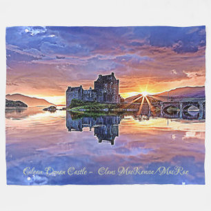 MacKenzie, McRae Scottish Klan Eilean Donan Castle Fleecefilt