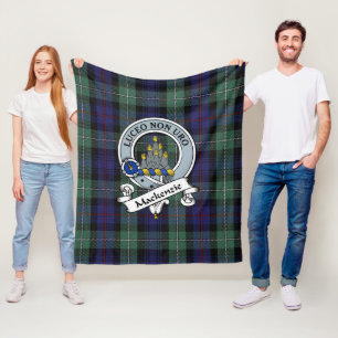 MacKenzie Modern Blue Klan Badge Tartan Play Fleecefilt
