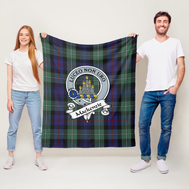MacKenzie Modern Blue Klan Badge Tartan Play Fleecefilt (På plats)