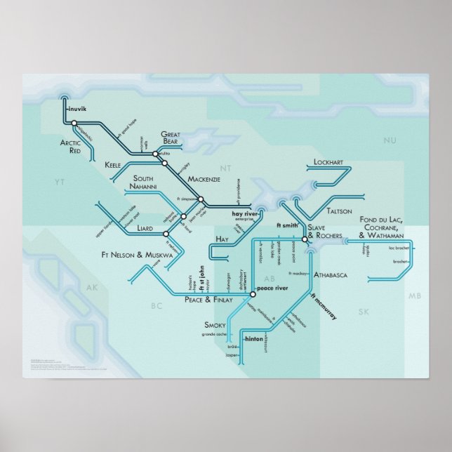 Mackenzie River System, 15 x 20 Poster (Framsidan)
