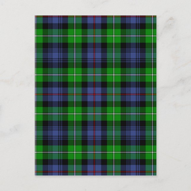 MacKenzie Tartan (även kallad Seaforth Highlanders Vykort (Framsida)