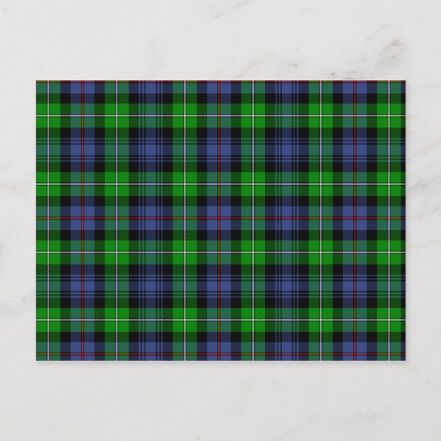 MacKenzie Tartan (även känt som Seaforth Highlande Vykort (Framsida)