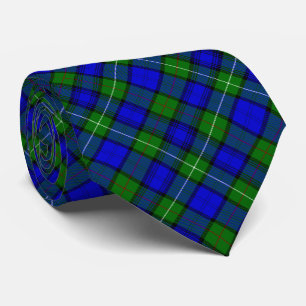 MacKenzie tartan Blue grönt plaid Slips
