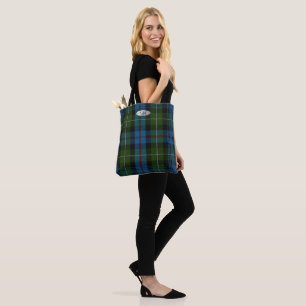 MACKENZIE TARTAN Monogrammed tote Tygkasse