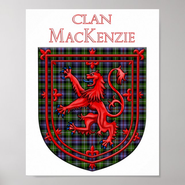 MacKenzie Tartan Scottish Play Lejon Rampant Poster (Framsidan)
