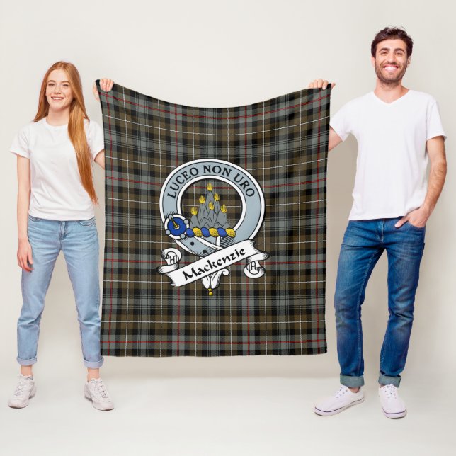 MacKenzie Weathered Clan-märke Tartan Rutig Fleecefilt (På plats)