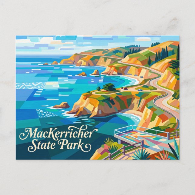 MacKerricher State Park Kalifornien Vykort (Framsida)