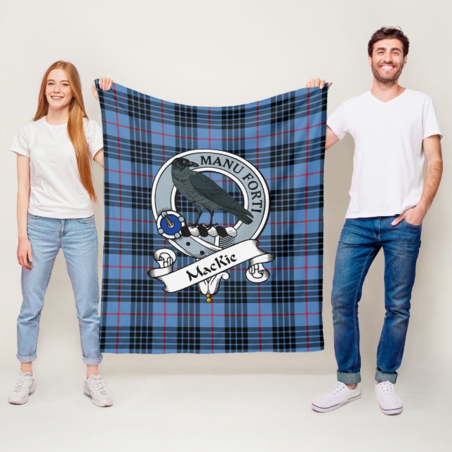 MacKie Blue Clanmärke Tartan Plaid Fleecefilt (På plats)