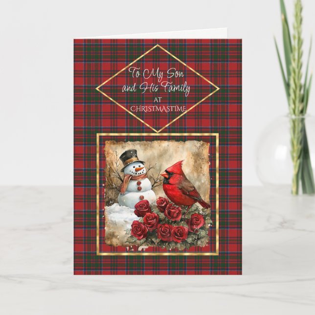 MacKillop Modern Tartan-julkort - Helgdag Helgkort (Framsida)