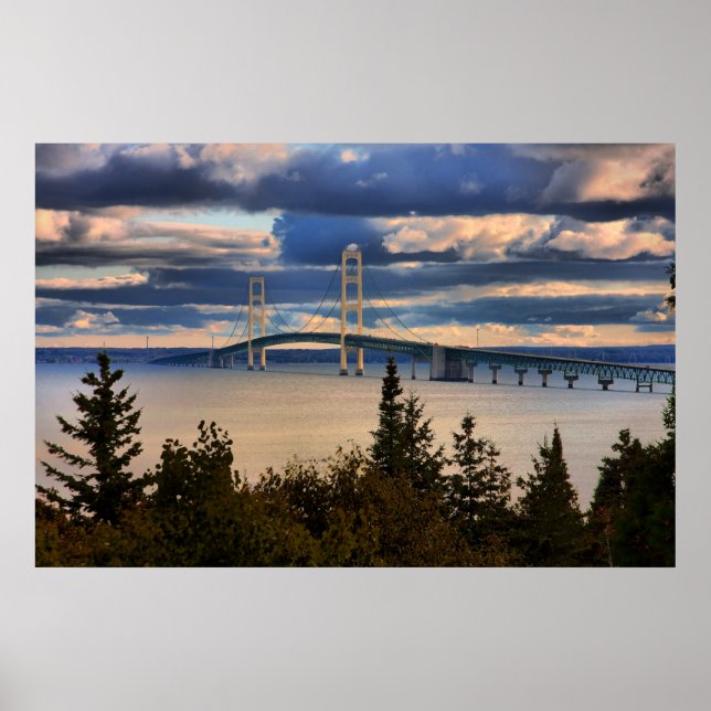 Mackinac Bridge #1060 Poster (Framsidan)