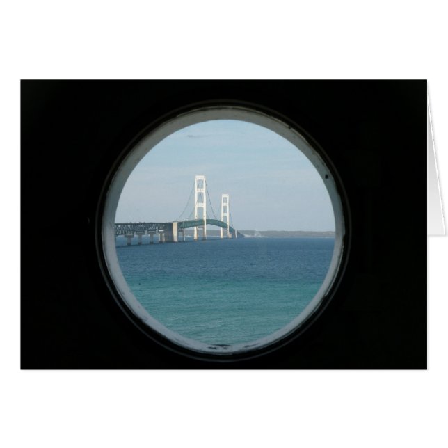 Mackinac Bridge-anteckningskort OBS Kort (Framsidan Horizontal)