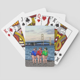 Mackinac Bridge Bathing Beauty Casinokort