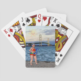 Mackinac Bridge Bathing Beauty Casinokort