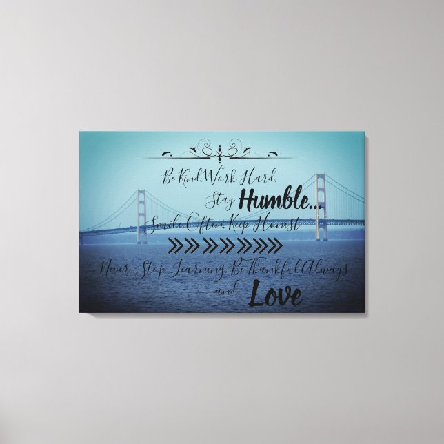 Mackinac Bridge Canvastryck (Framsida)