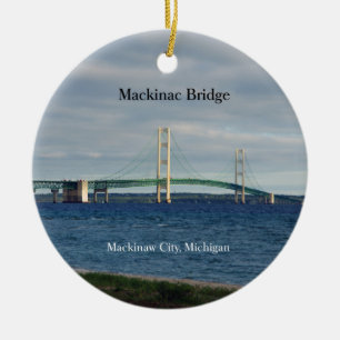 Mackinac Bridge fördubblade ornament