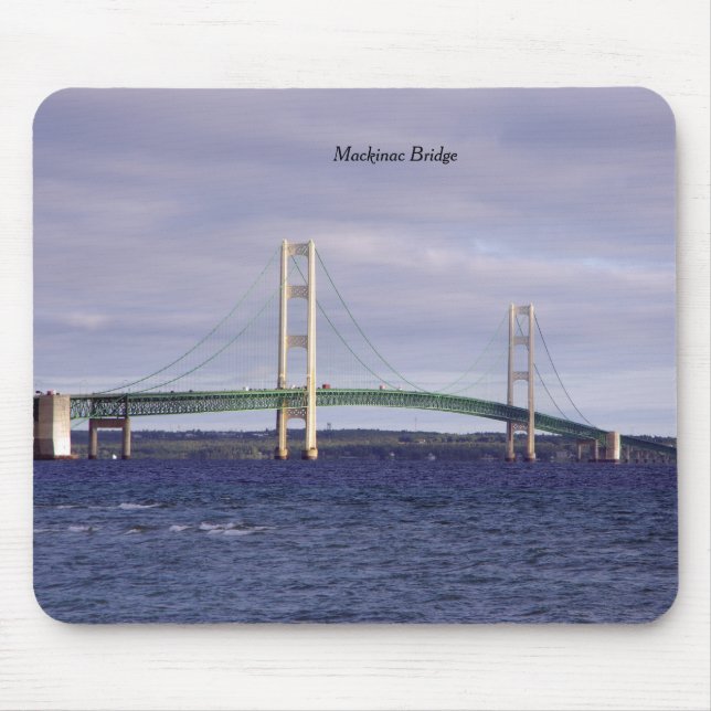 Mackinac Bridge från Mackinaw City mousepad Musmatta (Framsidan)