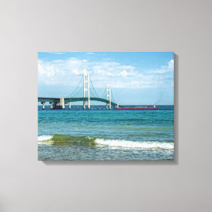 Mackinac Bridge i sommar Canvastryck