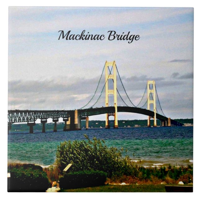 Mackinac Bridge, Mackinac Island Kakelplatta (Framsidan)