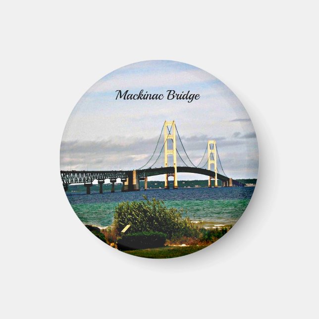 Mackinac Bridge, Mackinac Island Magnet (Framsidan)