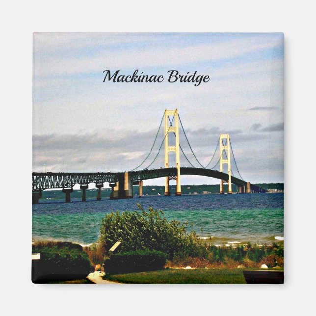 Mackinac Bridge, Mackinac Island Magnet (Framsidan)