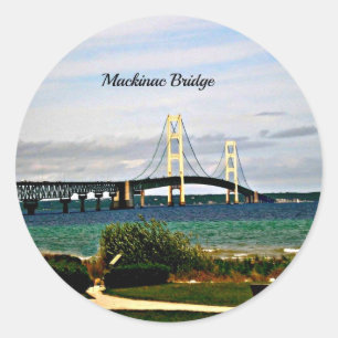 Mackinac Bridge, Mackinac Island Runt Klistermärke