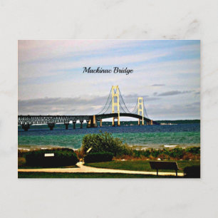 Mackinac Bridge, Mackinac Island Vykort