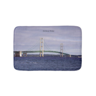 Mackinac Bridge Mackinaw City bathmat Badrumsmatta