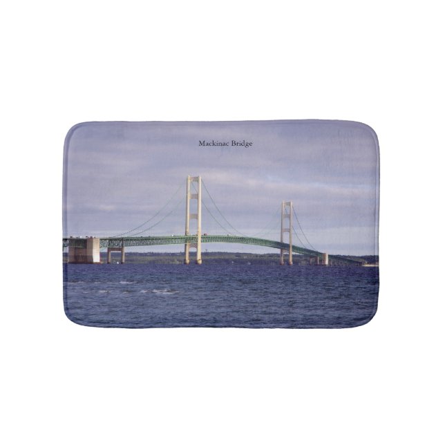 Mackinac Bridge Mackinaw City bathmat Badrumsmatta (Framsidan)