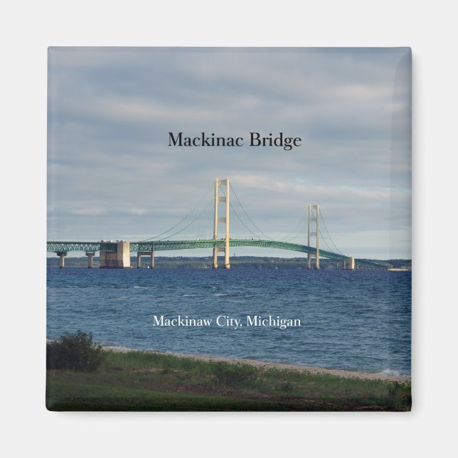 Mackinac Bridge Mackinaw City magnet (Framsidan)
