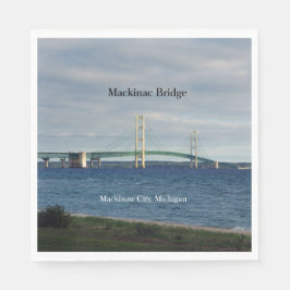Mackinac Bridge Mackinaw City papper napkins Pappersservett
