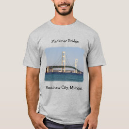Mackinac Bridge Mackinaw City shirt light färg T Shirt
