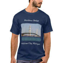 Mackinac Bridge Mackinaw City shirt mörk färg
