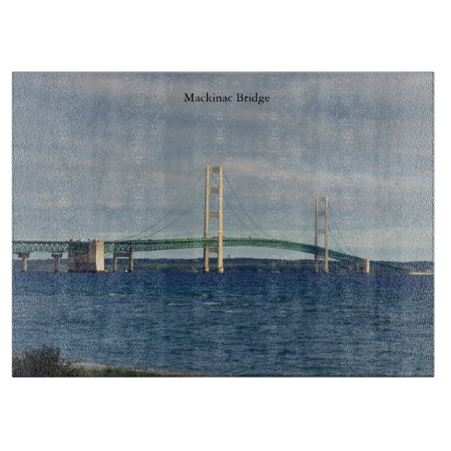 Mackinac Bridge Mackinaw City-skärbord (Framsidan)