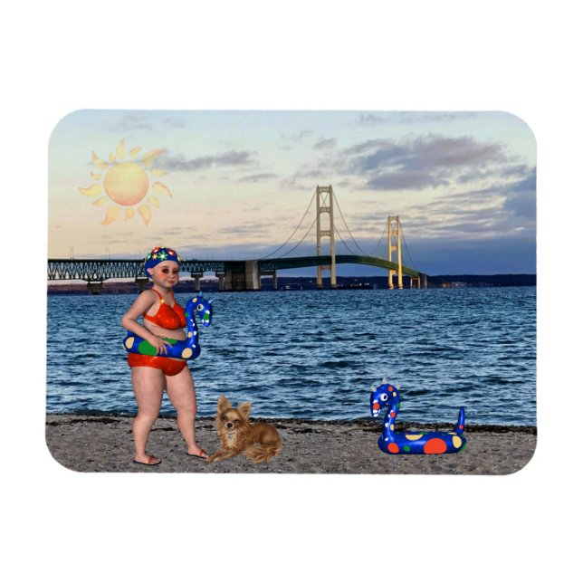 Mackinac Bridge Magnet (Horisontell)