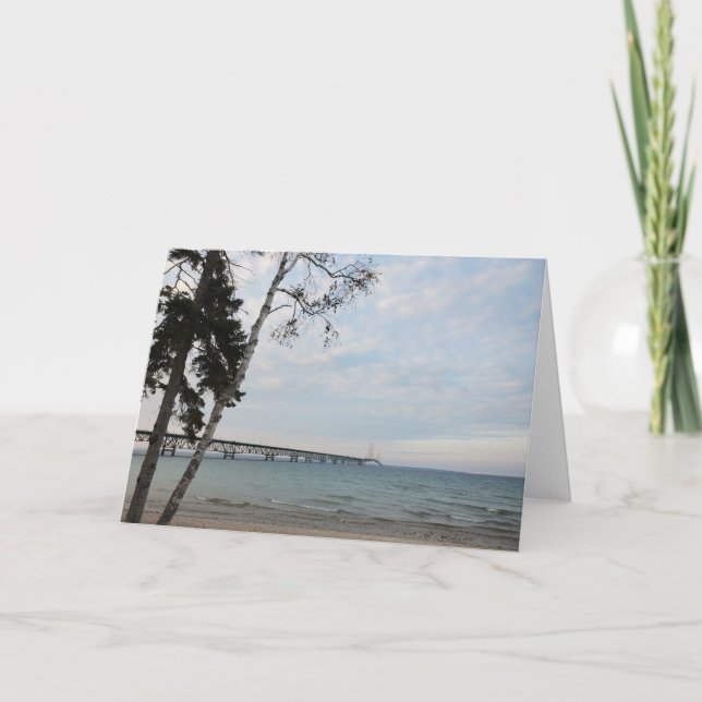 Mackinac Bridge, Michigan Kort (Framsida)