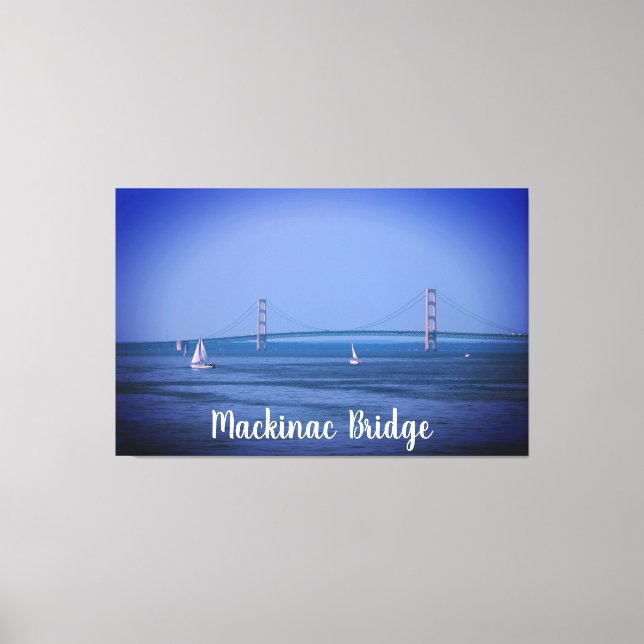 Mackinac Bridge Michigan USA Canvastryck (Framsida)